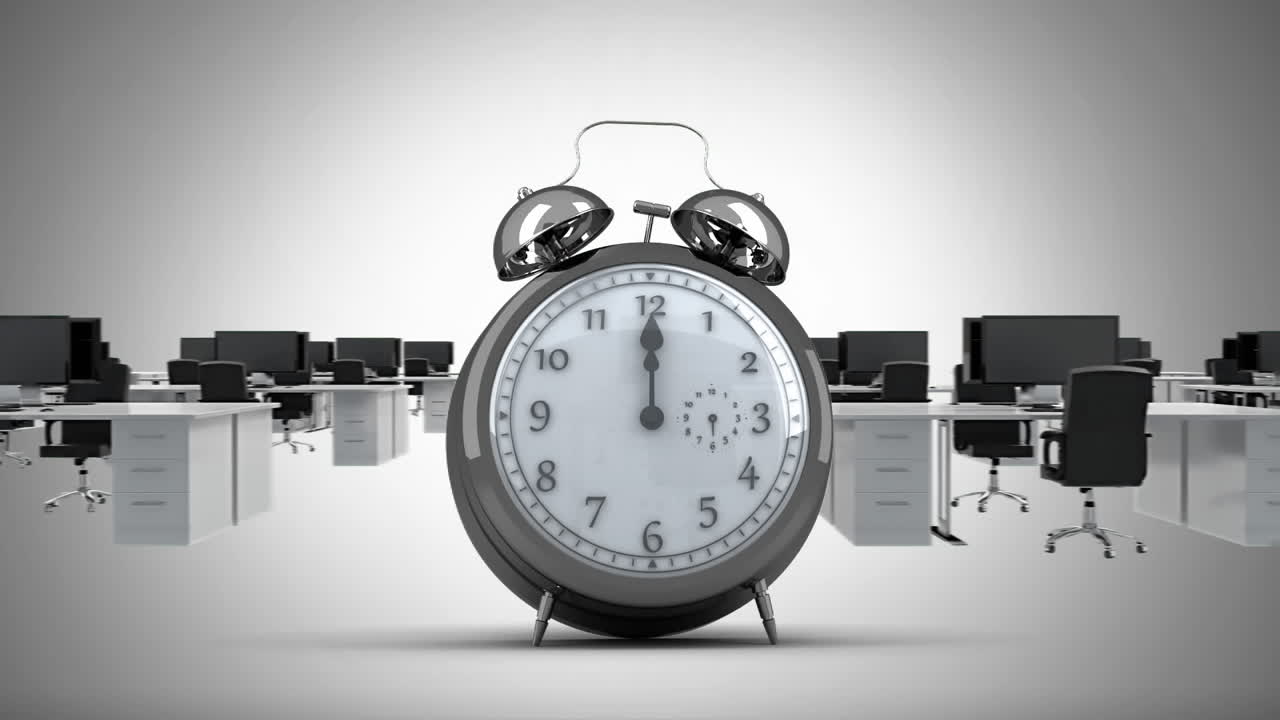 el reloj hace tictac en la oficina