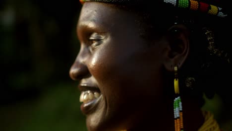 beautiful african woman laughing in uganda