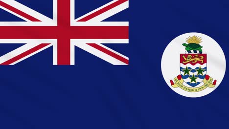 cayman islands flag waving cloth background, loop