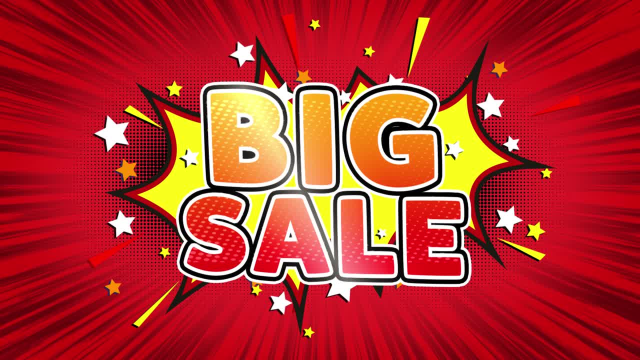 Big Sale Comic Pop Art Style Image