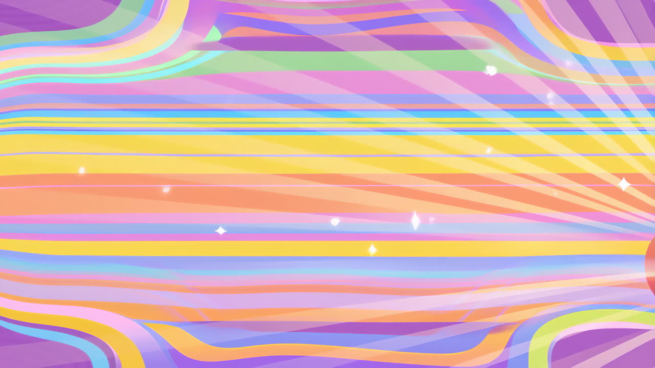 Vibrant Pastel Abstract Background with Radiant Stripes and Sparkles