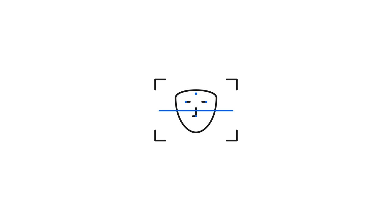 Digital Facial Recognition Scanning Process Animation
