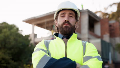 confidence, portrait and man in architecture