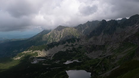 hyperlapse of the tatra mountains where you can see the wonderful lakes that surround it