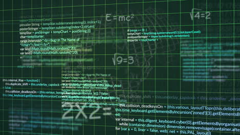 animation of data processing over mathematical formulae