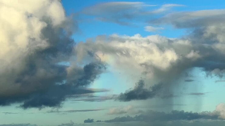 Beautiful Rainbow Clouds Over Waikiki, Oahu, Honolulu, Hawaii