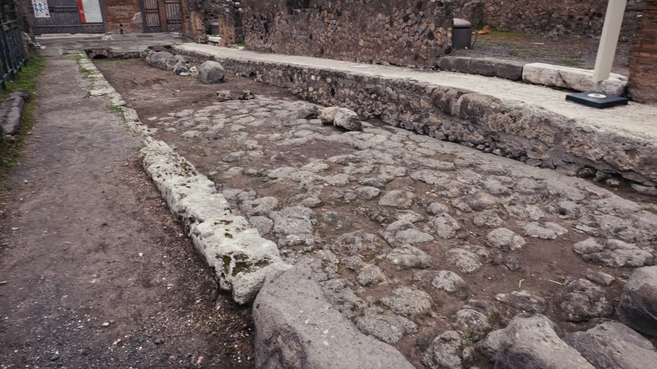 고대 폼페이 길 - 보존 된 유적 - 이탈리아