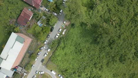 Vista-Por-Drones-De-La-Ciudad-De-Lingga,-Sri-Aman-Sarawak,-Malasia