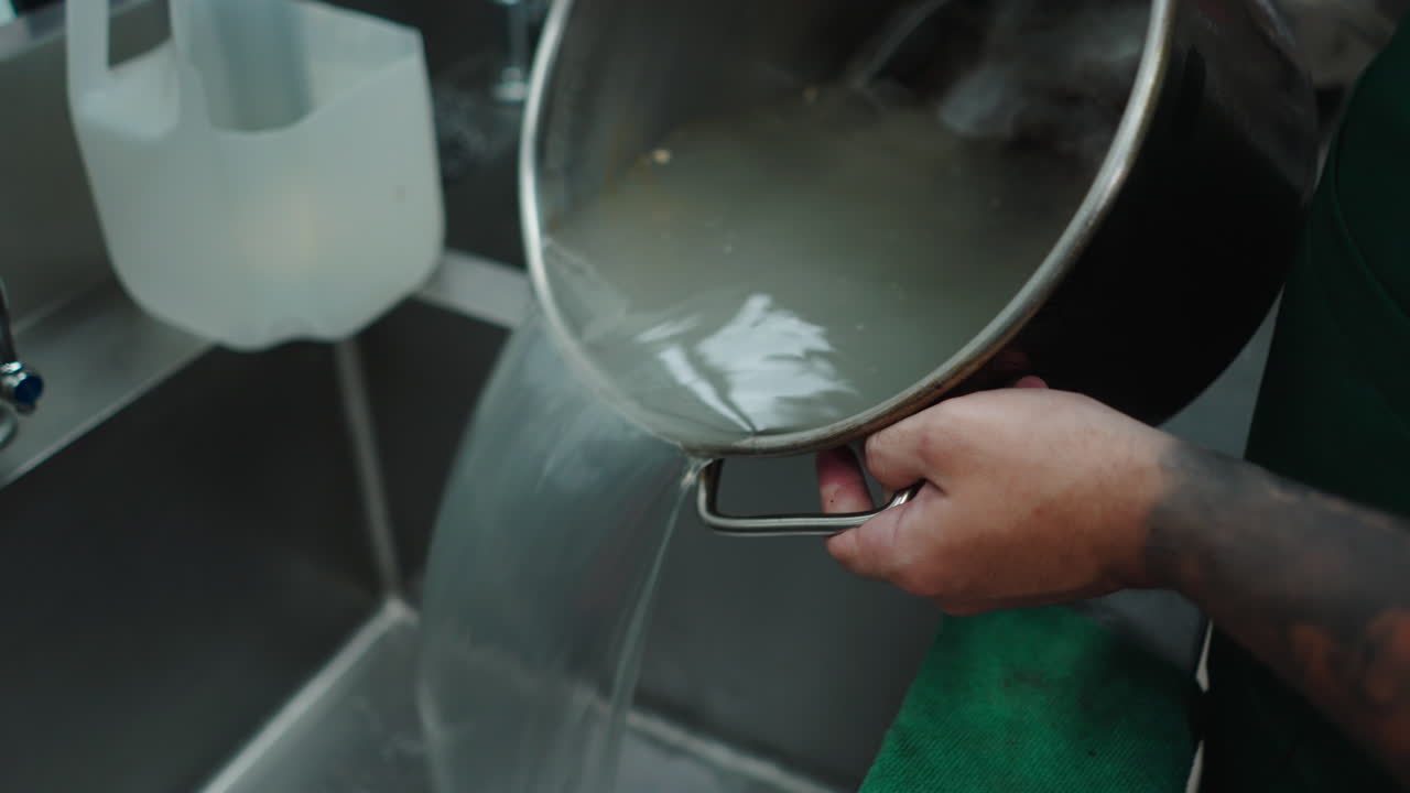 Pouring Water into a Sink