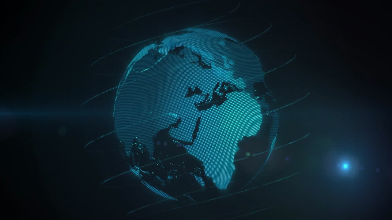 animación de la red de conexiones en todo el mundo