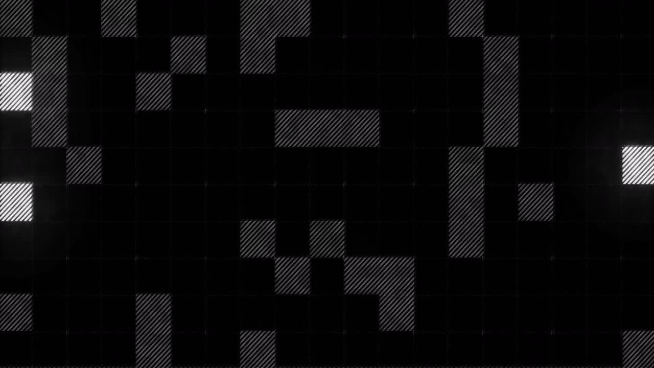 Animation of moving black background with white shapes