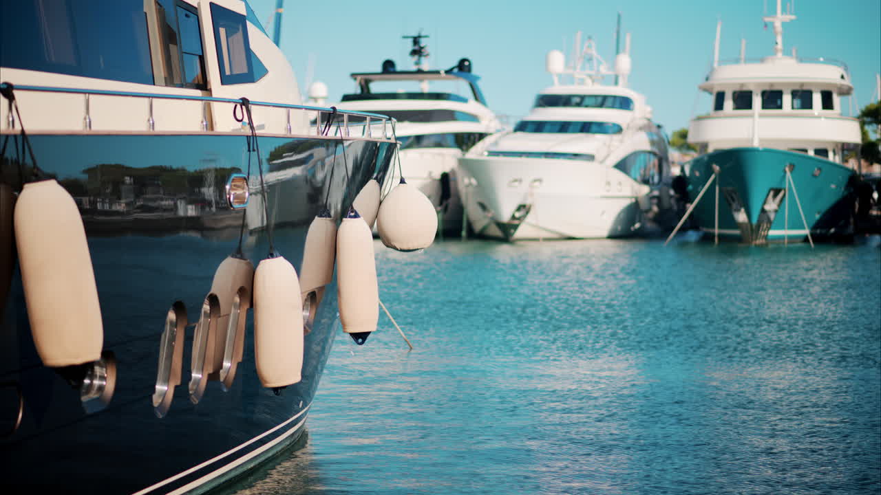 Multiple boats docked in the Port Vauban in Antibes, France