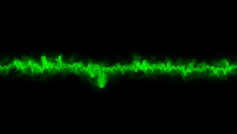 abstract green waveform.