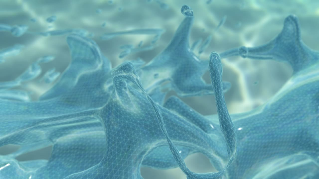 Loop di Liquido Blu Deformante Sott'acqua