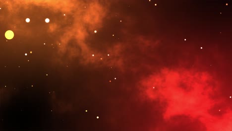 3D-motion-graphics-background-glow-particle-solar-energy-universe-night-time-glitter-stars-magic-visual-effect-4K-colour-dark-orange-red