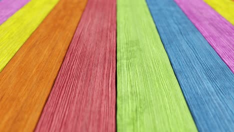 colorful painted wooden planks rainbow pattern