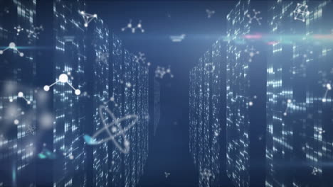 animación de formas sobre puntos de luz