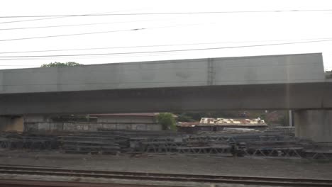 views of the train tracks from the train window