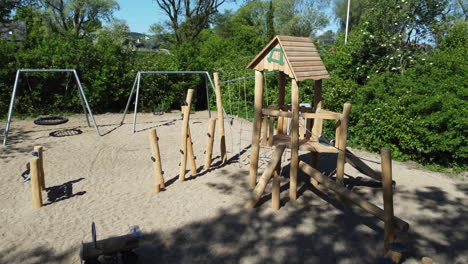 public playground in a village in denmark
