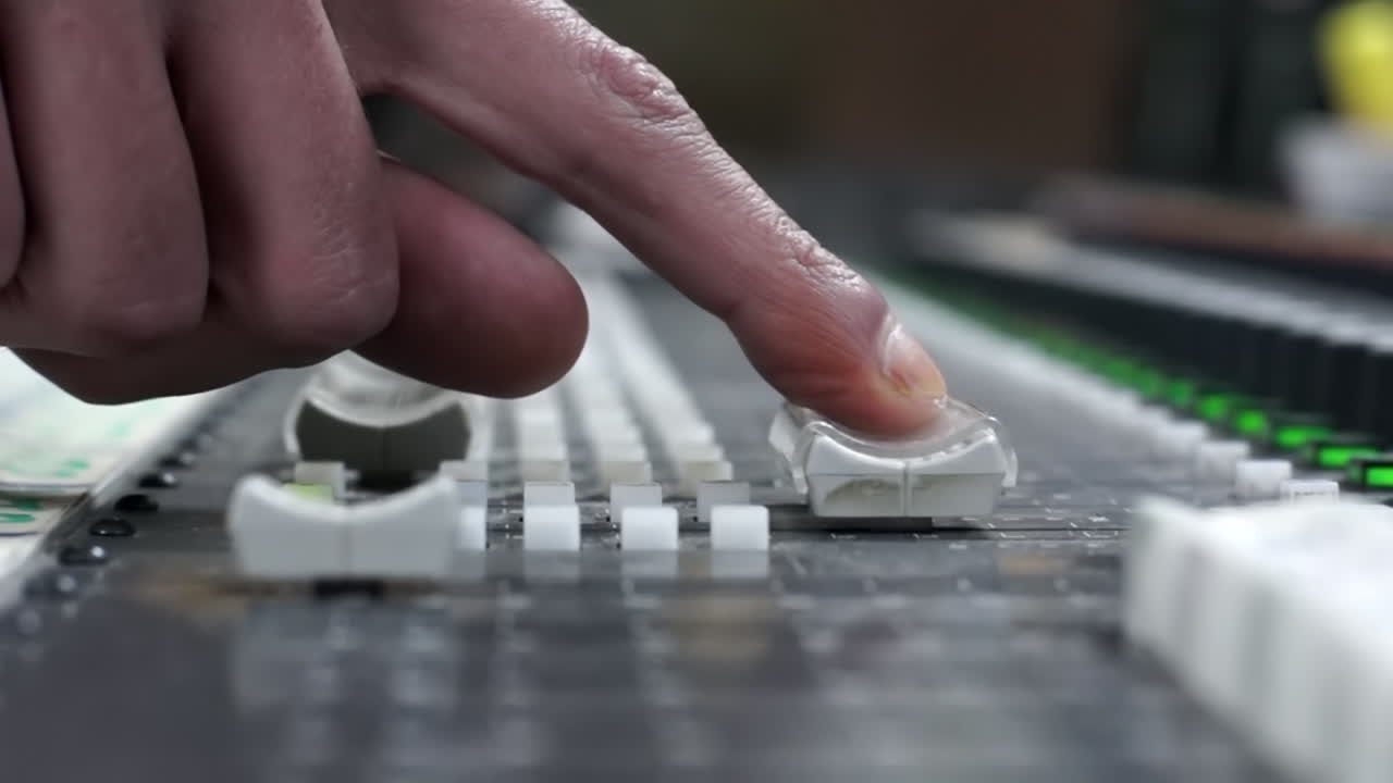 사운드 엔지니어 조정 싱 콘솔