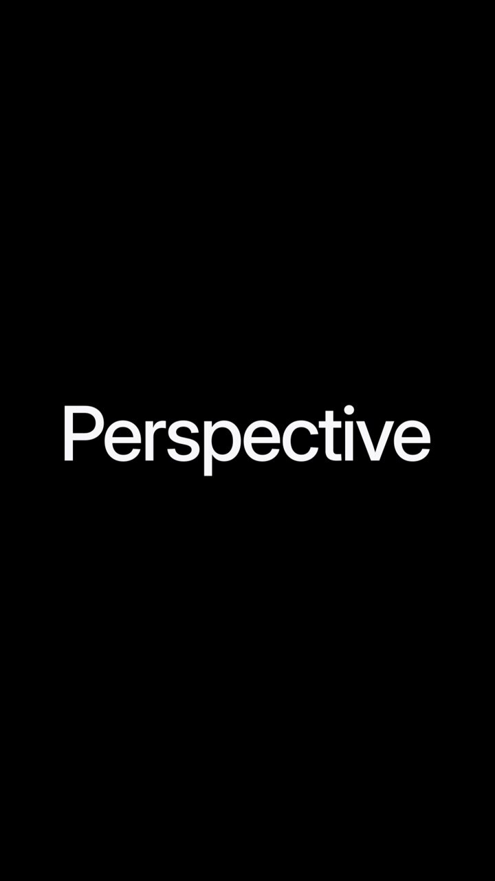 Animated Text Perspective Appearing on Black Background