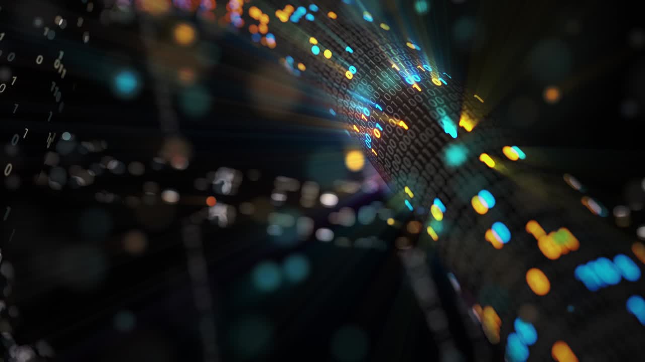 big data cloud computing internet de las cosas iot ai tecnología de red. bucle sin fisuras 4k vj fondo.