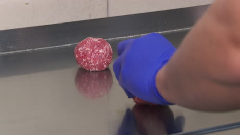 preparing burger patties
