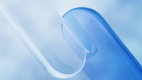추상적인 유리 기하학 배경, 3d 렌더링