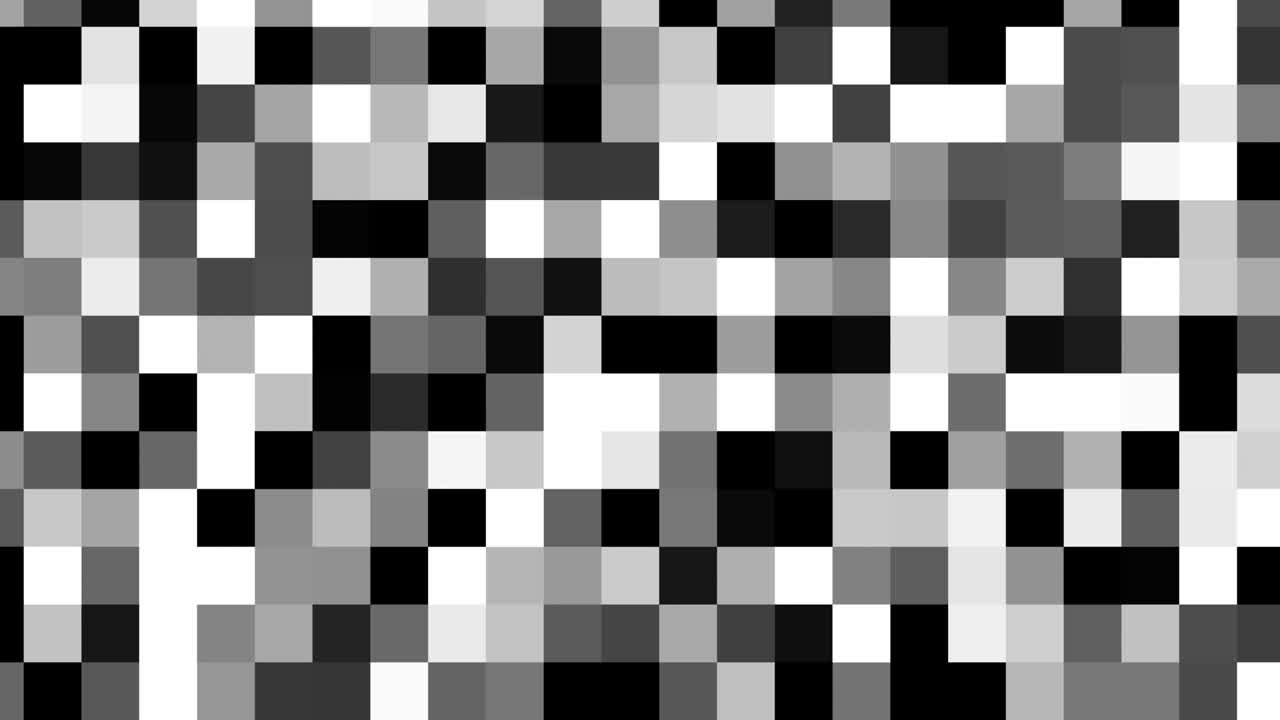 Black and white mosaic background animation (seamless loop)