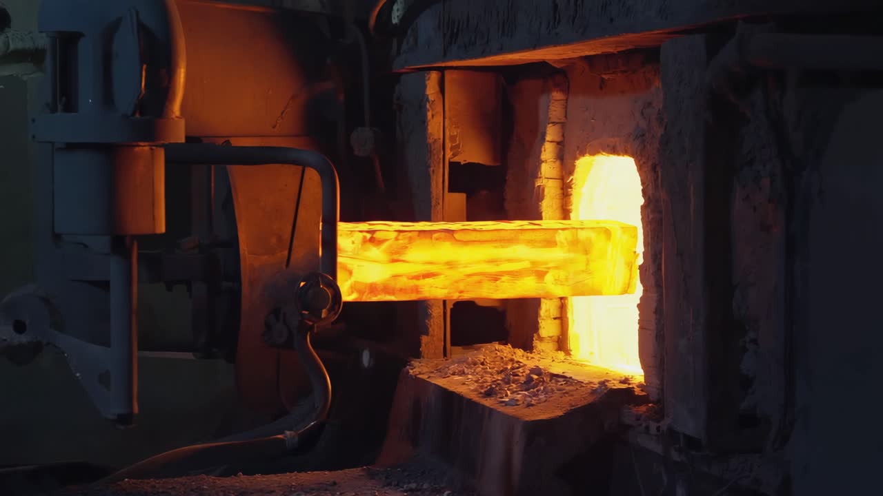 Lavorazione dei metalli in una fornace
