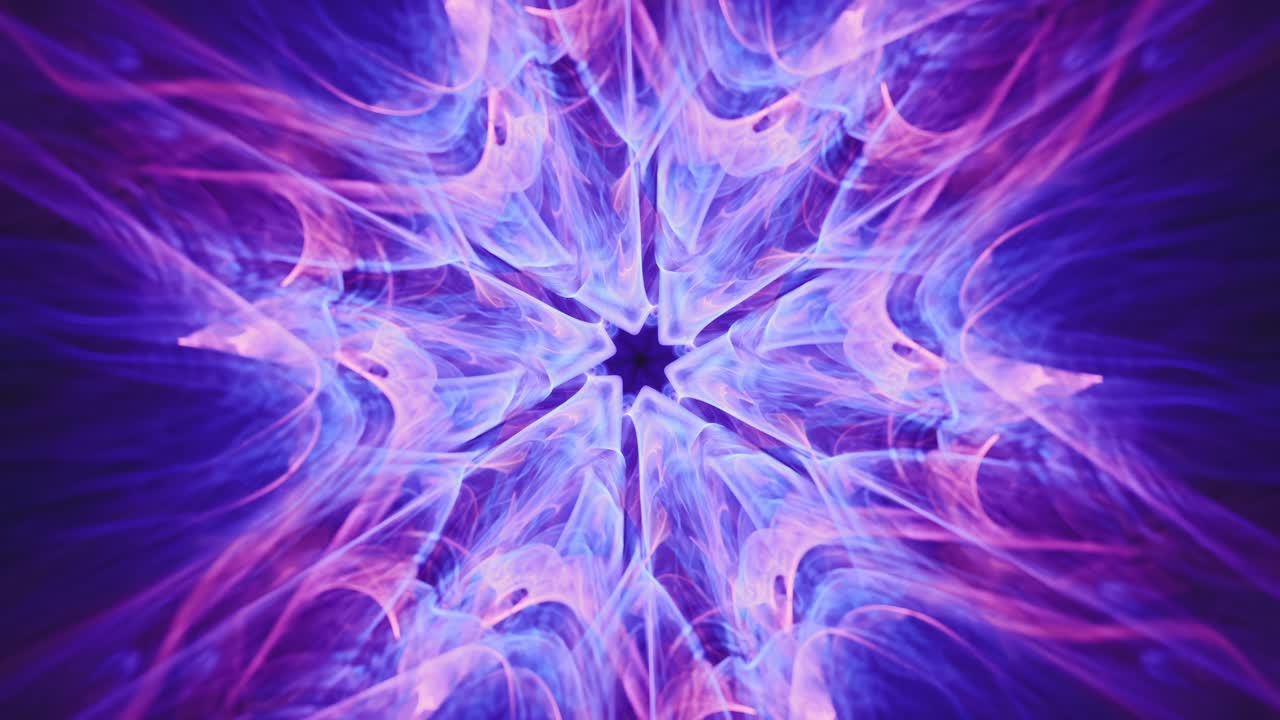 despertar espiritual fractal éxtasis abstracto, bucle sin fin de renovación de la vida y reciclaje del flujo de energía, fantasía visual de hipnóticos remolinos de estrellas galácticas, intrincados flujos de patrones geométricos de mandala