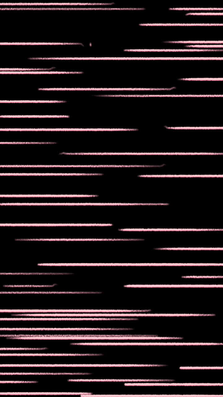Linhas Horizontais Rosas Abstratas com Glitch em Fundo Preto