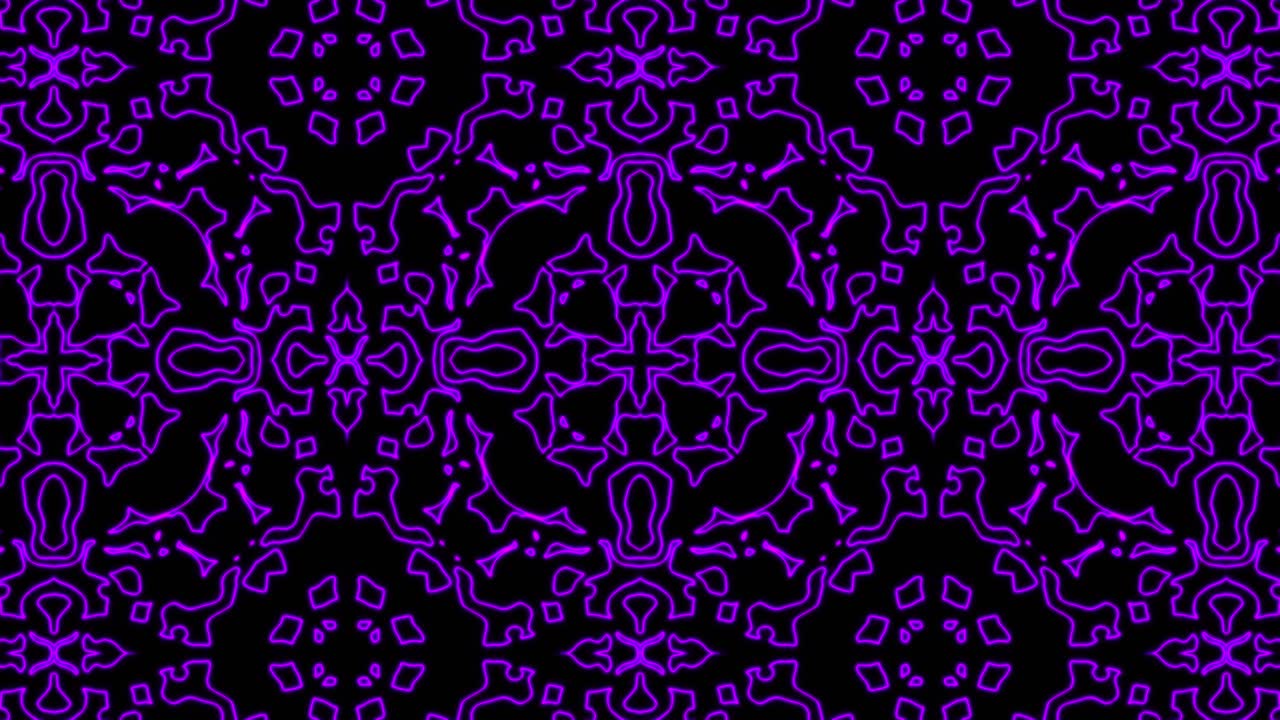 Abstract purple geometric seamless pattern background. Abstract Stripes Kaleidoscope Loop. Fast Psychedelic Colorful Kaleidoscope VJ background. Disco Abstract Motion Background. Kaleidoscope effect