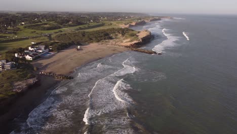 Waves-breaking-on-Chapadmalal-beach-in-Argentina