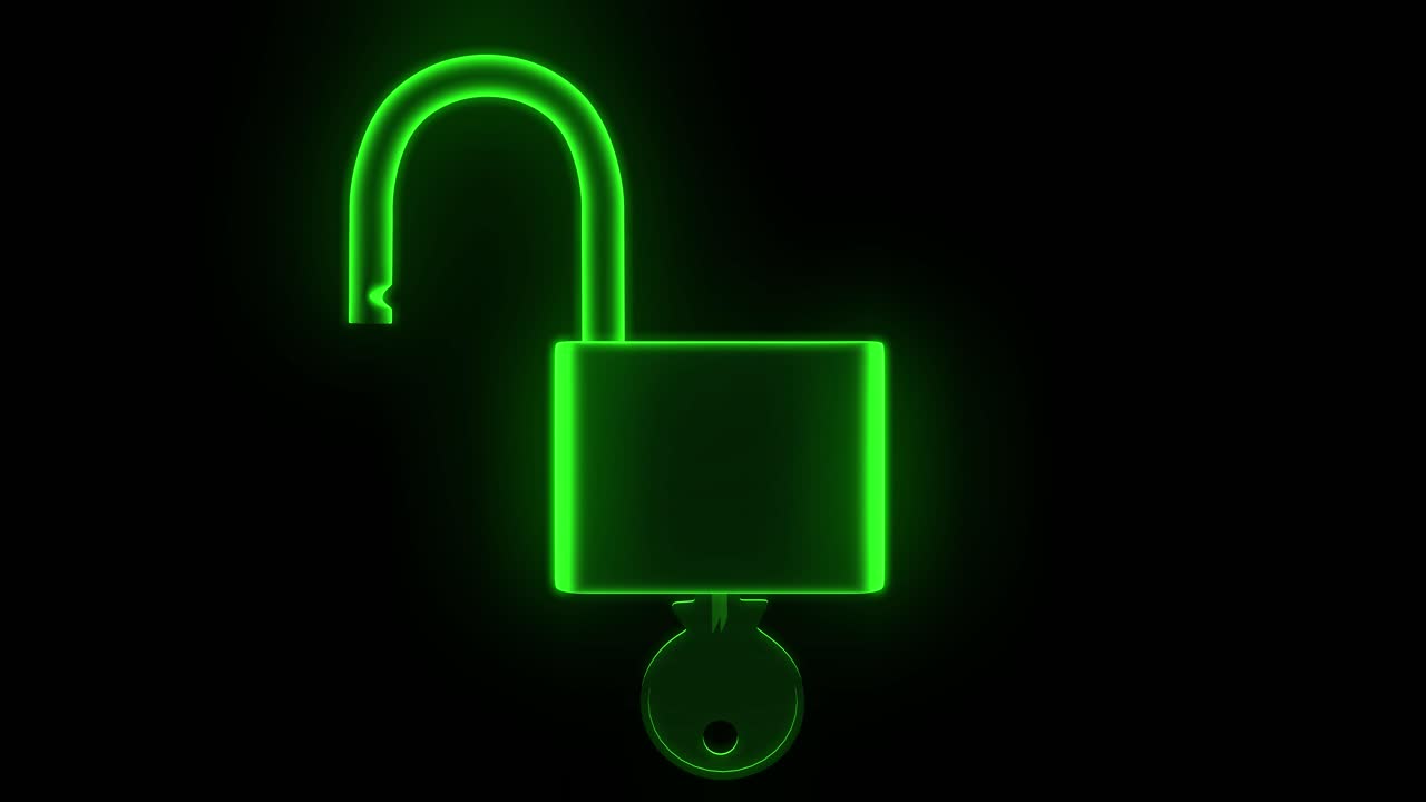 cerradura holograma desbloqueo llave de bloqueo seguridad protección de seguridad hackear contraseña 4k