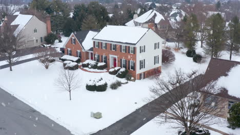 Los-Copos-De-Nieve-Caen-Durante-El-Invierno-En-Casa