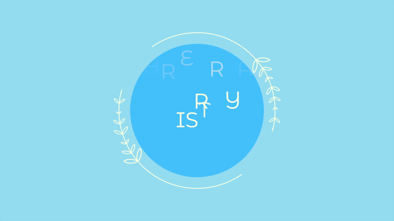 블루 현대 그라데이션에 여름 꽃과 함께 메리 크리스마스