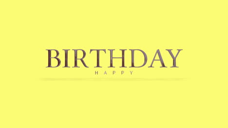feliz cumpleaños sobre fondo amarillo
