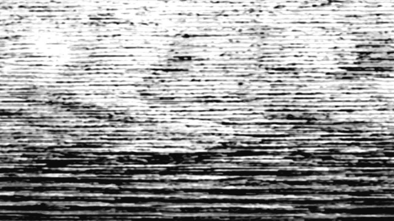 Real recordings of VHS weak signal glitches overlay