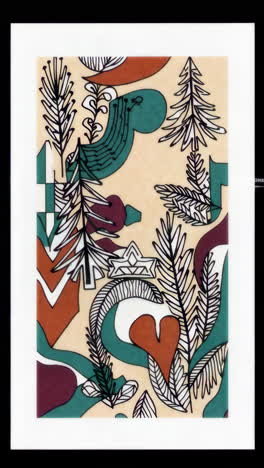 abstract pattern with organic and geometric shapes