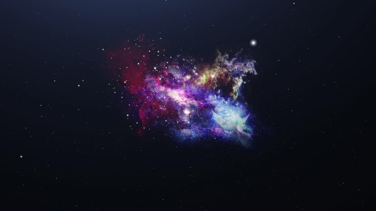 vuelo a través de la nebulosa del espacio profundo