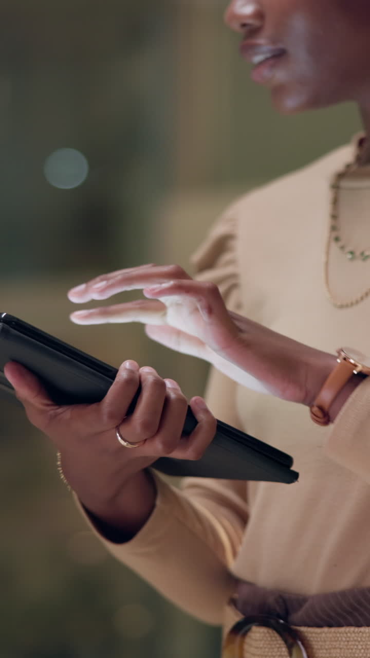 Woman using a tablet