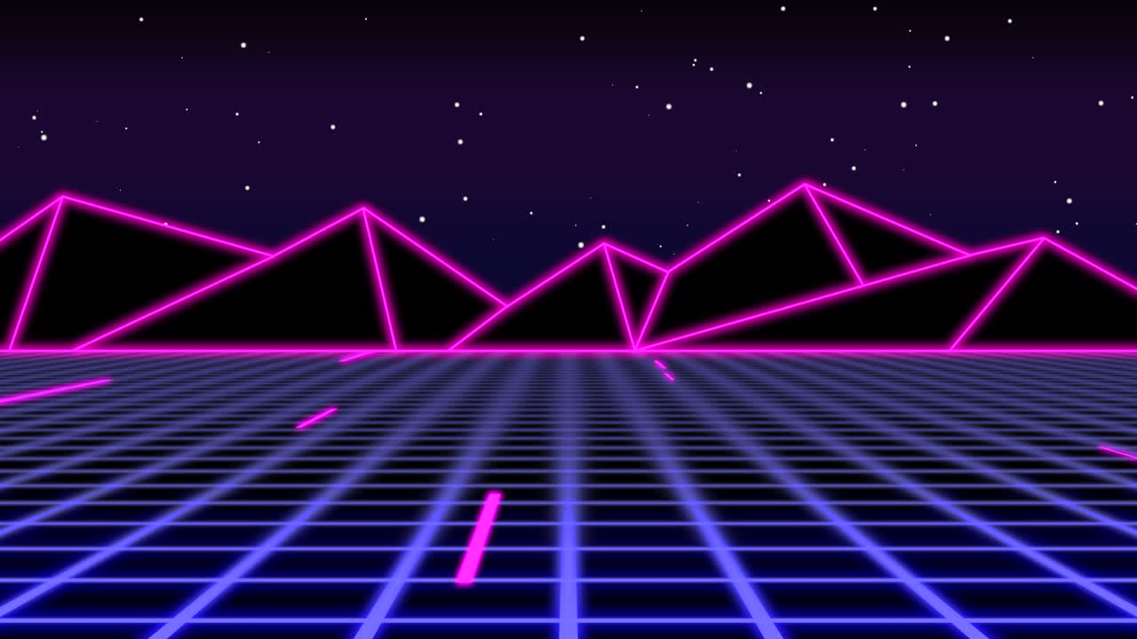 웹 사이트 와 게임 을 위한 미래적 인 네온 그리드 눈 을 사로잡는 3d 렌더링