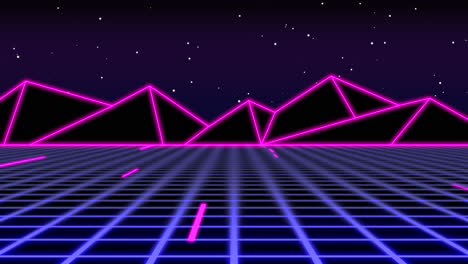 renderización 3d futurista de red de neón llamativa para sitios web y juegos