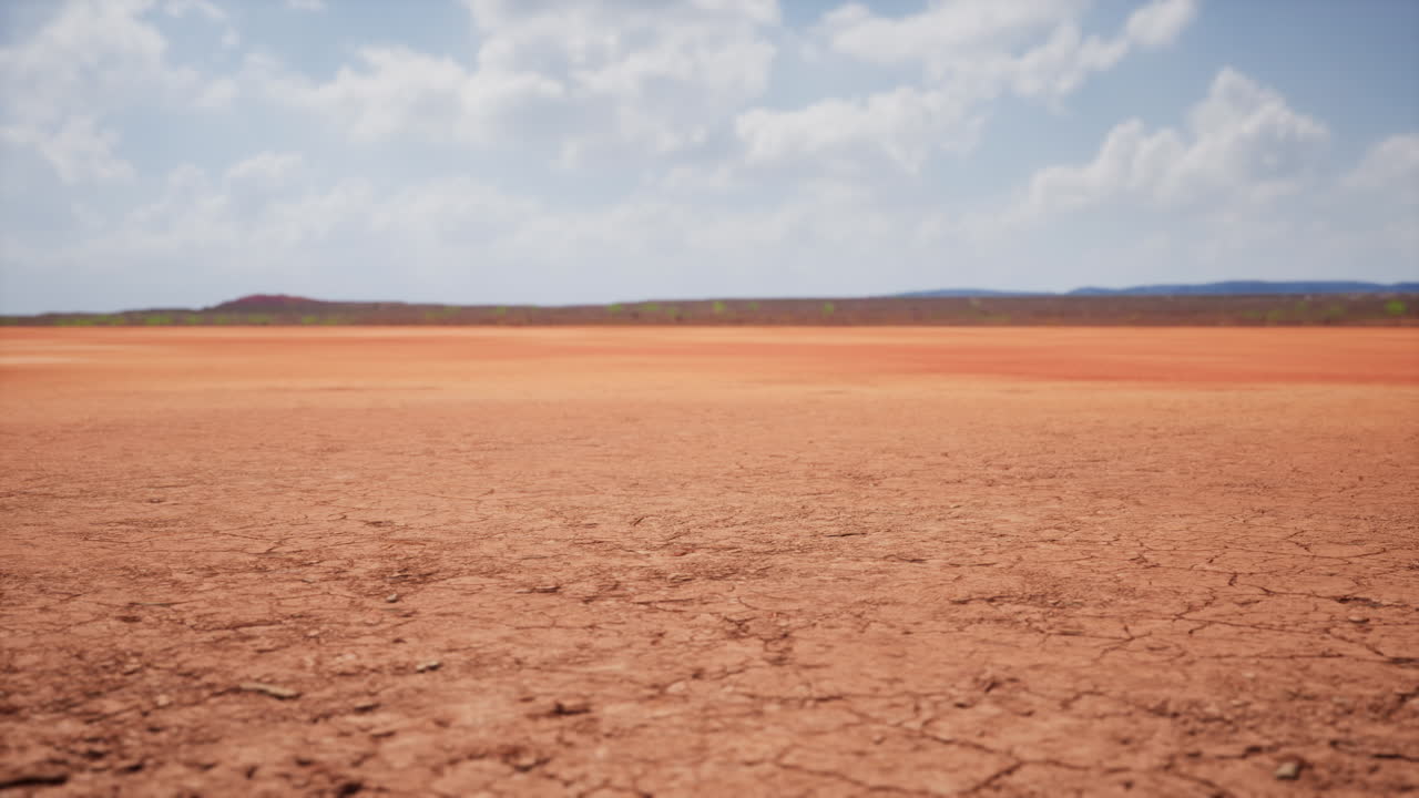 Cracked dry land without water