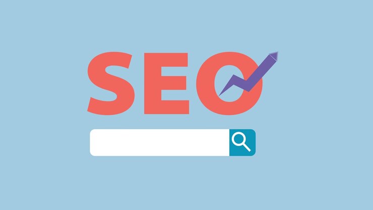 Animated SEO Search Bar Concept with Growth Graph
