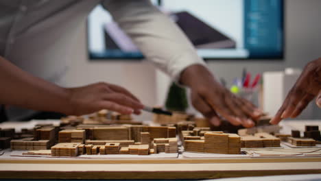 close up of diverse developers focuses on 3d models layout presentations