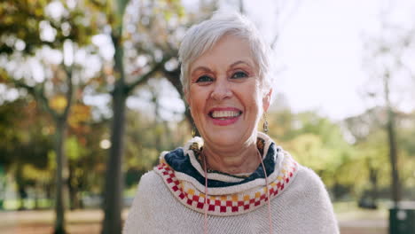 Park,-nature-and-face-of-senior-woman-for-freedom