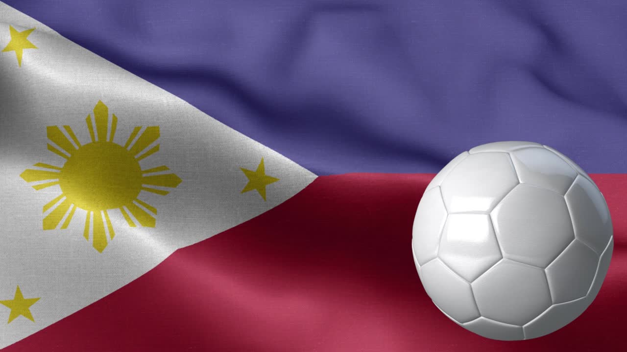 필리핀의 발과 축구 공 - 필리핀 발 높은 세부 사항 - 국가 발 필리핀 파동 패턴 루프 가능한 요소