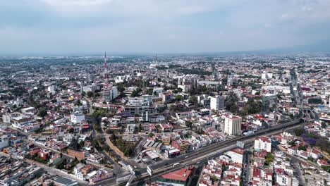 Timelapse-of-La-Paz-suburb-in-Puebla-City,-Mexico